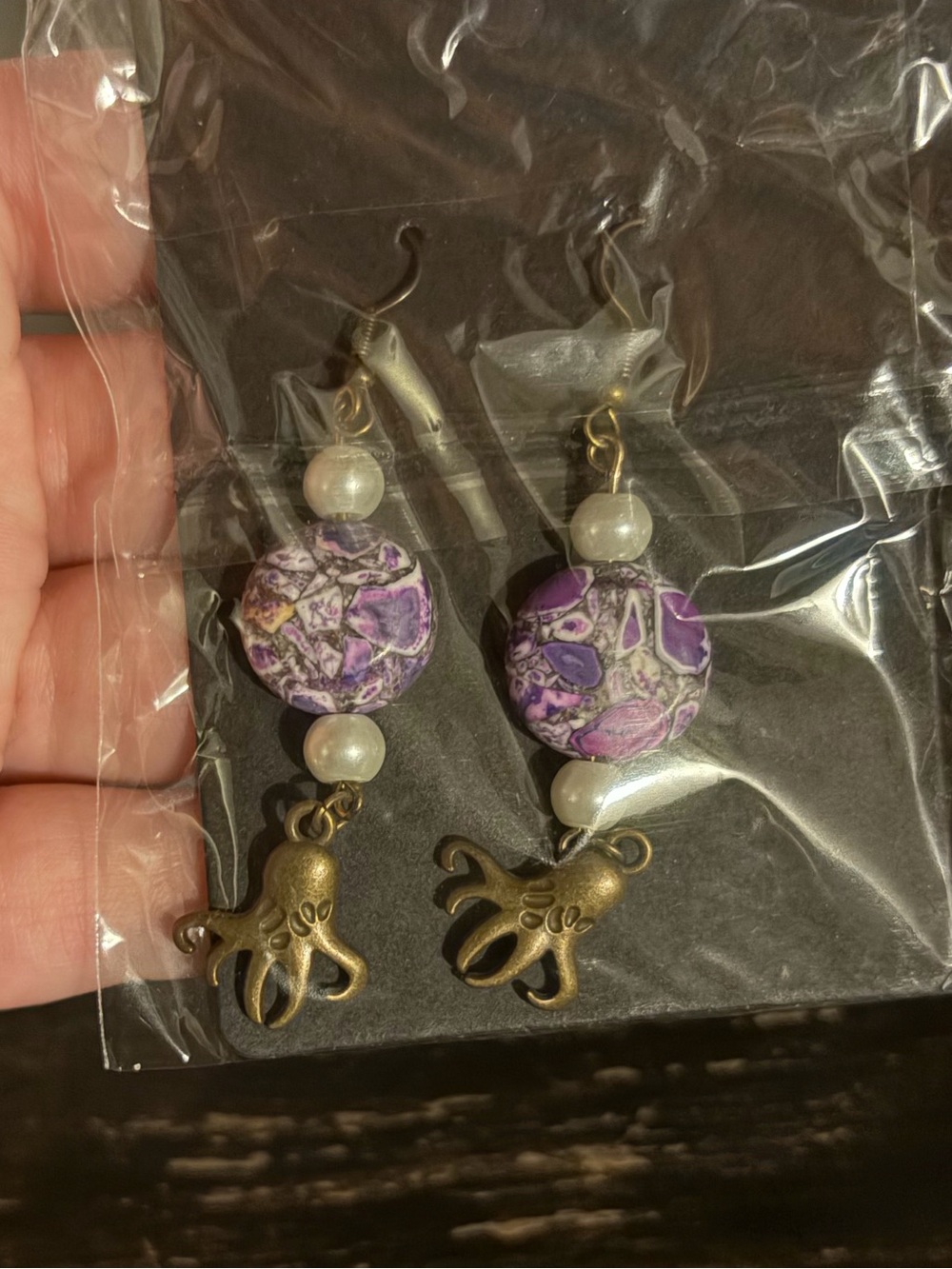 Handcrafted Squid Earrings